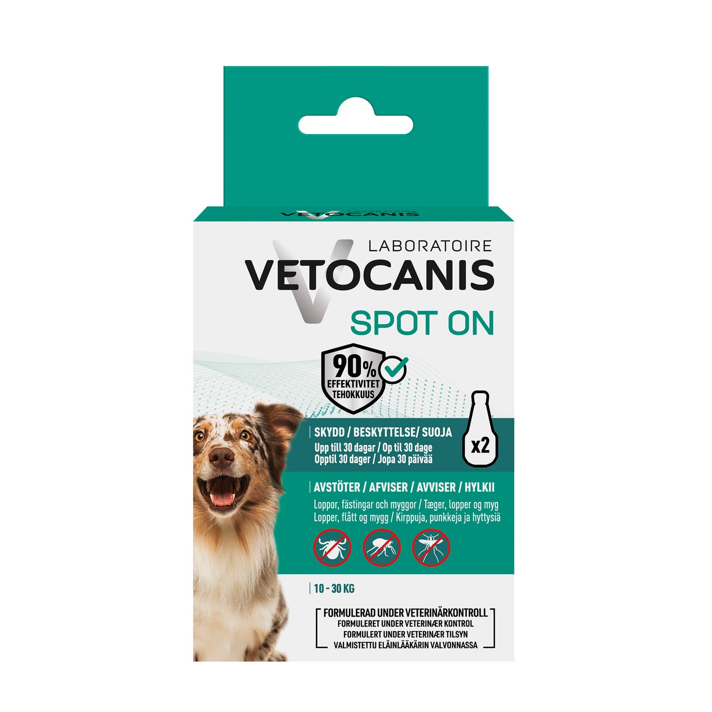 Vetocanis Anti-parasit Spot-on hund, Medium