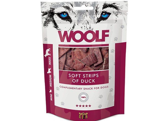 Woolf Soft Strips of Duck, 100 g