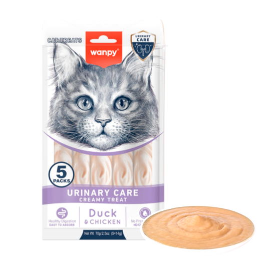 Wanpy Creamy Treat, Urinary, 5 x 14g