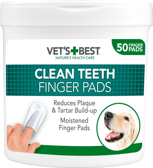 Vet's Best Clean Teeth fingertutter, 50 stk