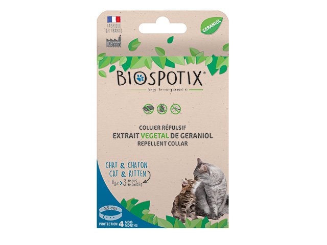 Biospotix loppehalsbånd til kat