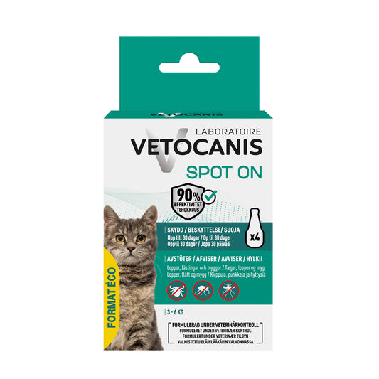 Vetocanis anti-parasit spot-on kat, økonomi-pak