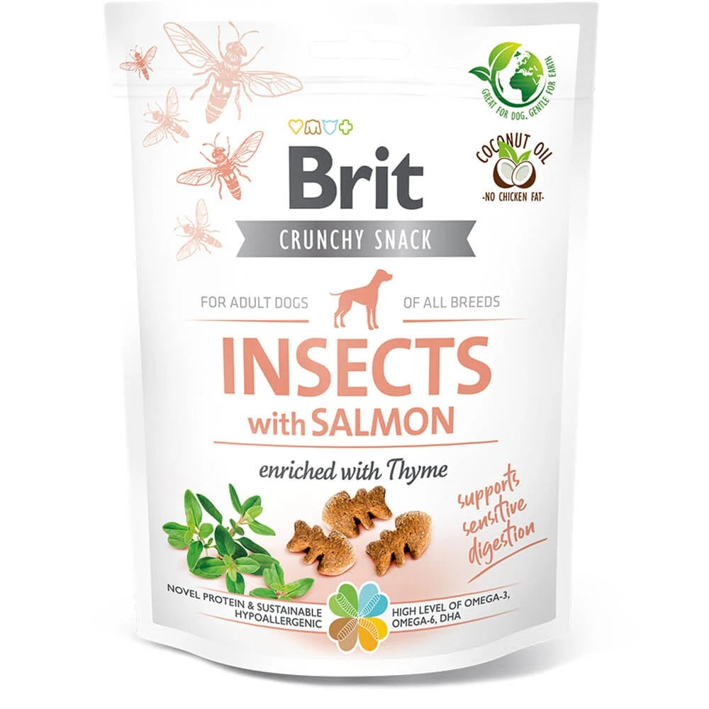 Brit Care Crunchy Cracker Insects with Salmon, 200 g