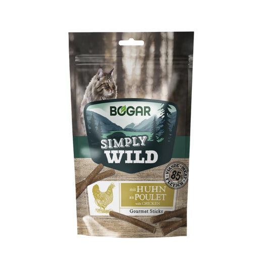 Simply Wild Gourmet Sticks m. kylling, 50g