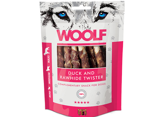 Woolf Duck & Rawhide Twister, 100 g